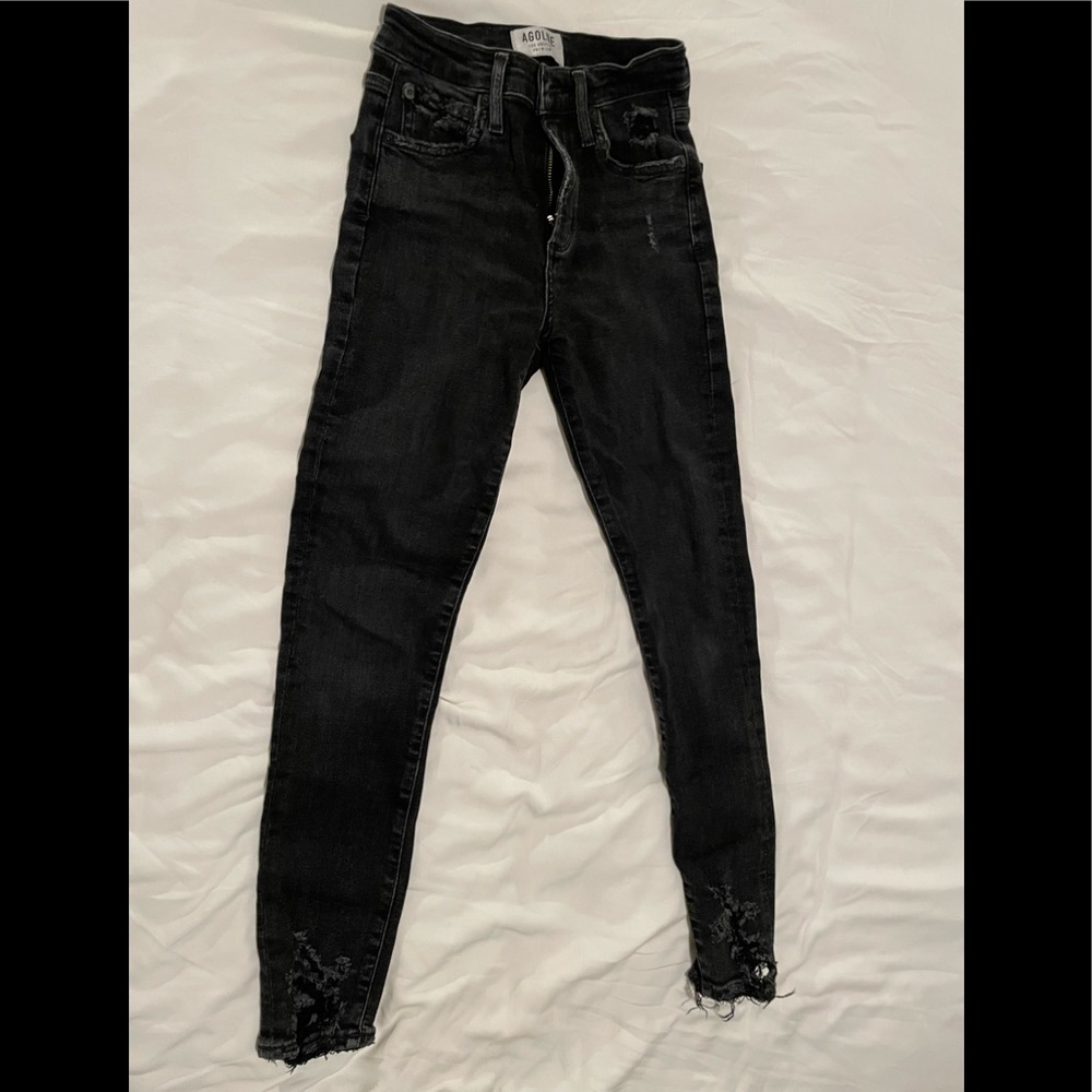 Agolde size 24 washed black color jeans